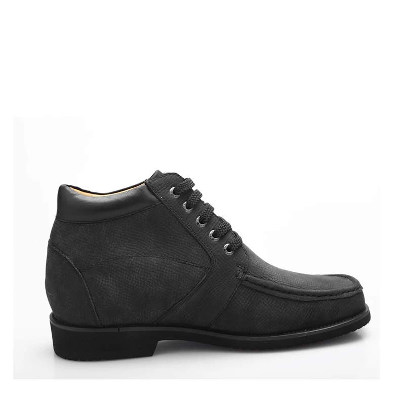 Wholesale Handmade Suede Leather Lace up Elevator Boots Height Increasing 9cm  for Men