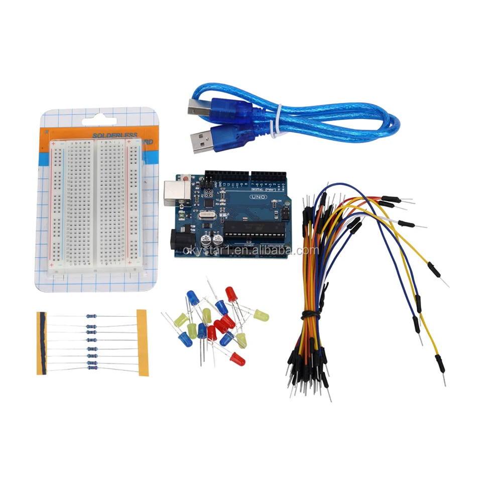 
Electronics Component Starter Kit Breadboard 400 point LEDs Electroics Learning Suit 