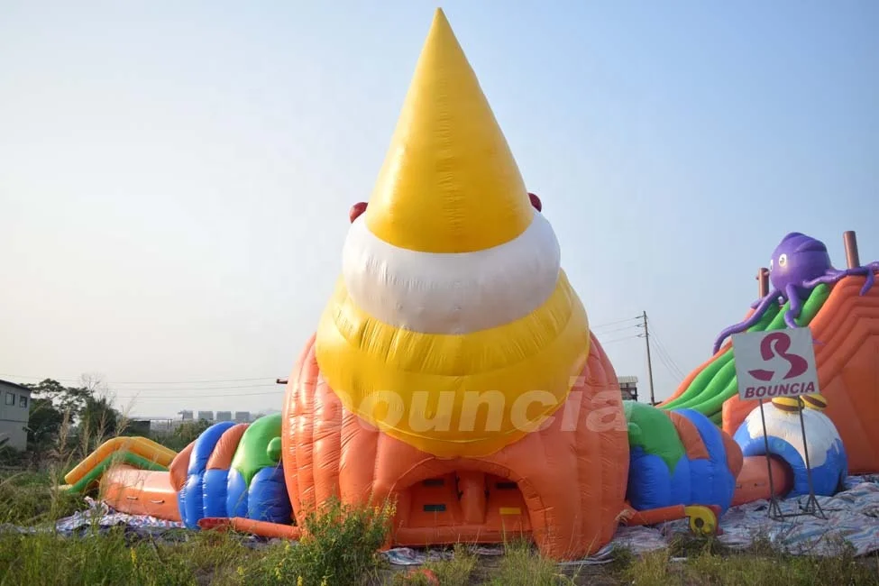 20m Big Portable Inflatable Water Sport Park Slide Pool For Land