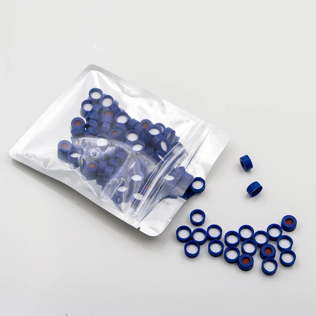 Supplier Price Aijiren 9mm Natural Rubber PTFE Septa PP closure for 2ml hplc vial Seal