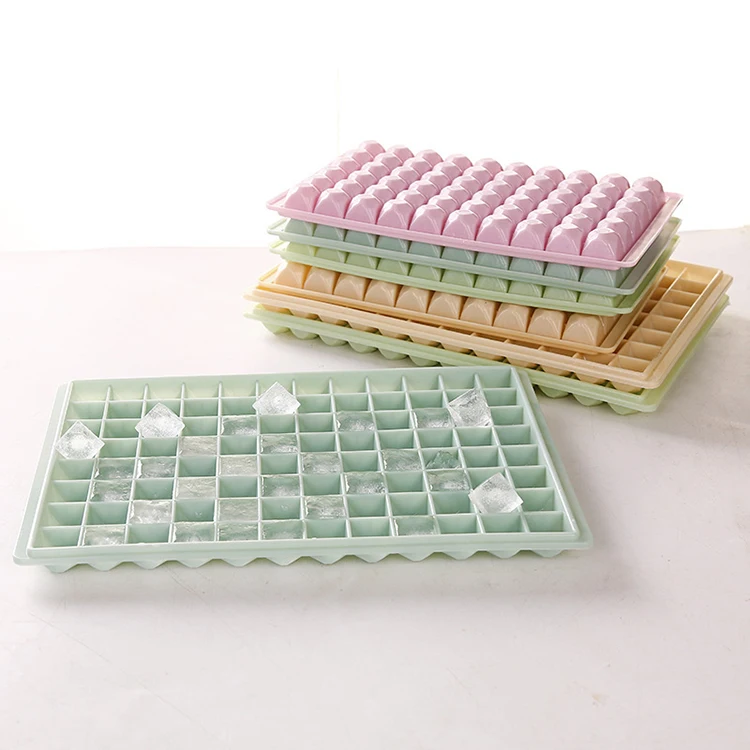 Easy To Clean PP Plastic Personalized Ice Cube Tray Mini Tiny 96 Grids Ice Cube Bin Scoop Trays and Candy Grids Small Ice Maker