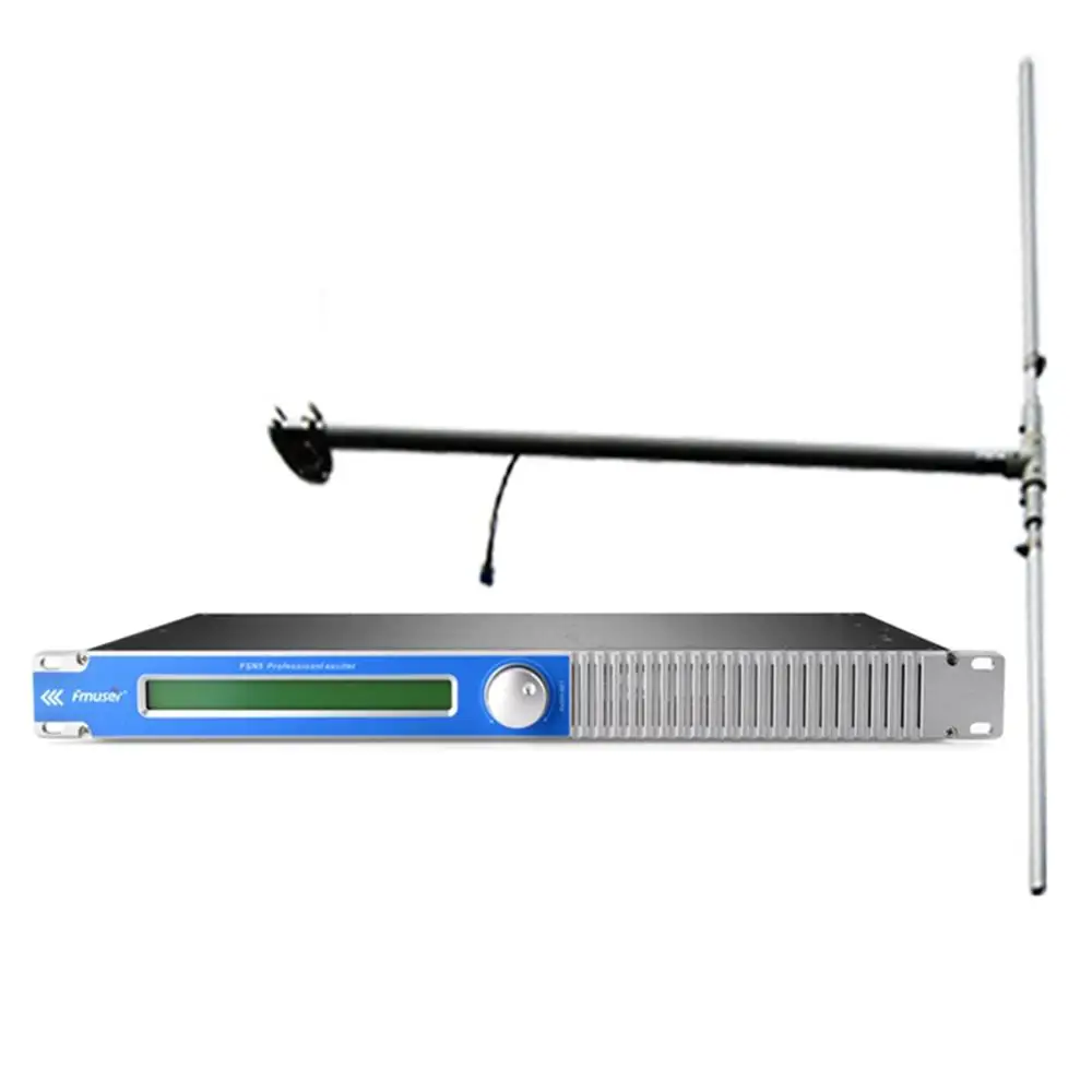 FMUSER FMT5.0-150H 100W 150watt FM Transmitter Kit FM Broadcast Transmitter+DP100 FM Dipole Antenna+30m Cable For Radio Station