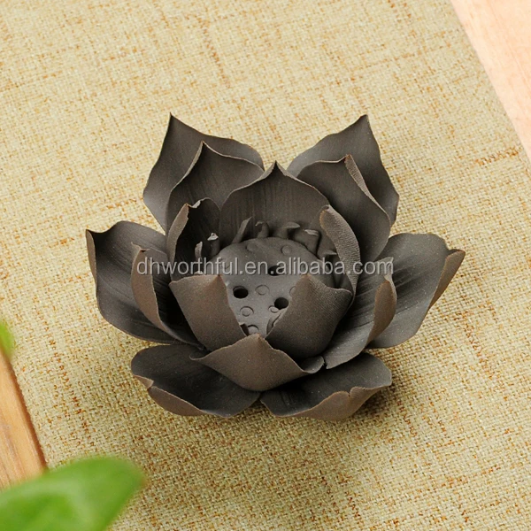 Декоративный керамический держатель для благовоний в форме лотоса дома