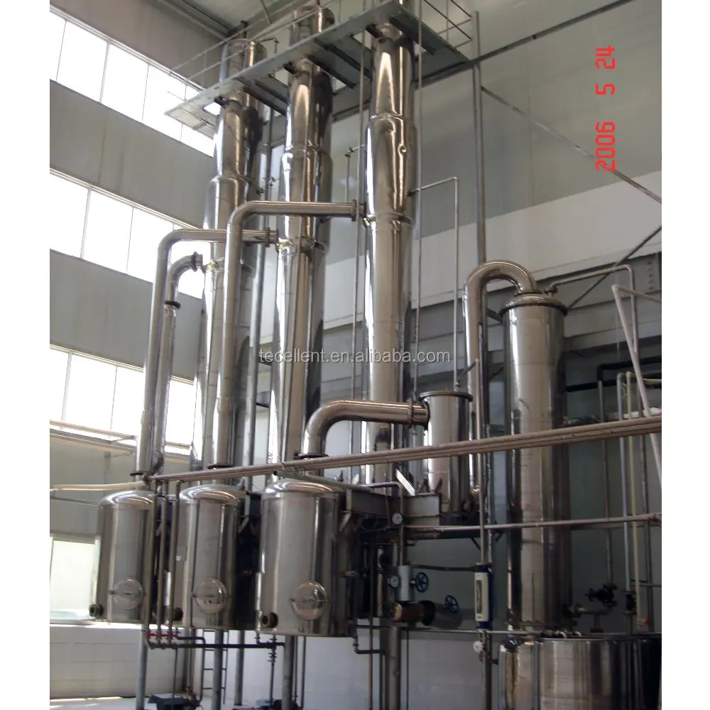 
High Efficiency Sanitary Milk Three-effect Falling Film Type Vacuum Evaporator 