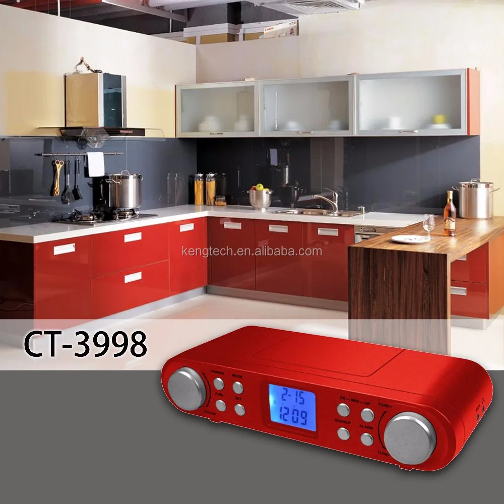 CT-3998 DAB Top selling Under Counter Digital Tuning PLL Kitchen Radio with Alarm Clock