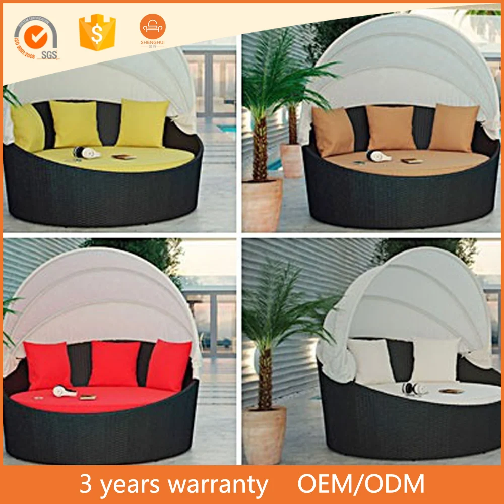 
Luxury Lazy Bone Gazebo Rattan Sofas For Poolside Outdoor Furniture 