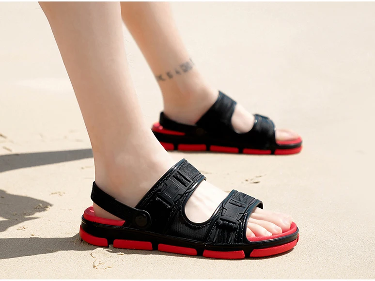 Whloedale Slide slipper Plastique Arabic Sandals Karet black Shoes Strand Plastiksandalen Footwear TPE Jelly Shoes For Men