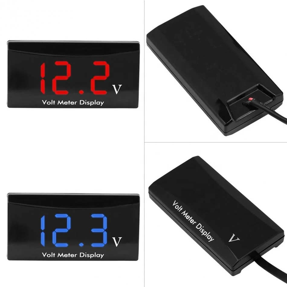 High Quality Waterproof 12V Digital LED Display Voltmeter For  Motorcycle off-road motorbike