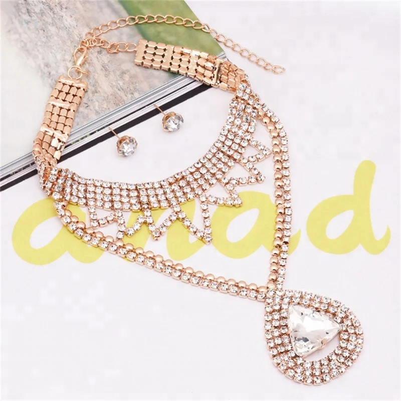 factory diamonds stylish fake gold thailand jewelry set