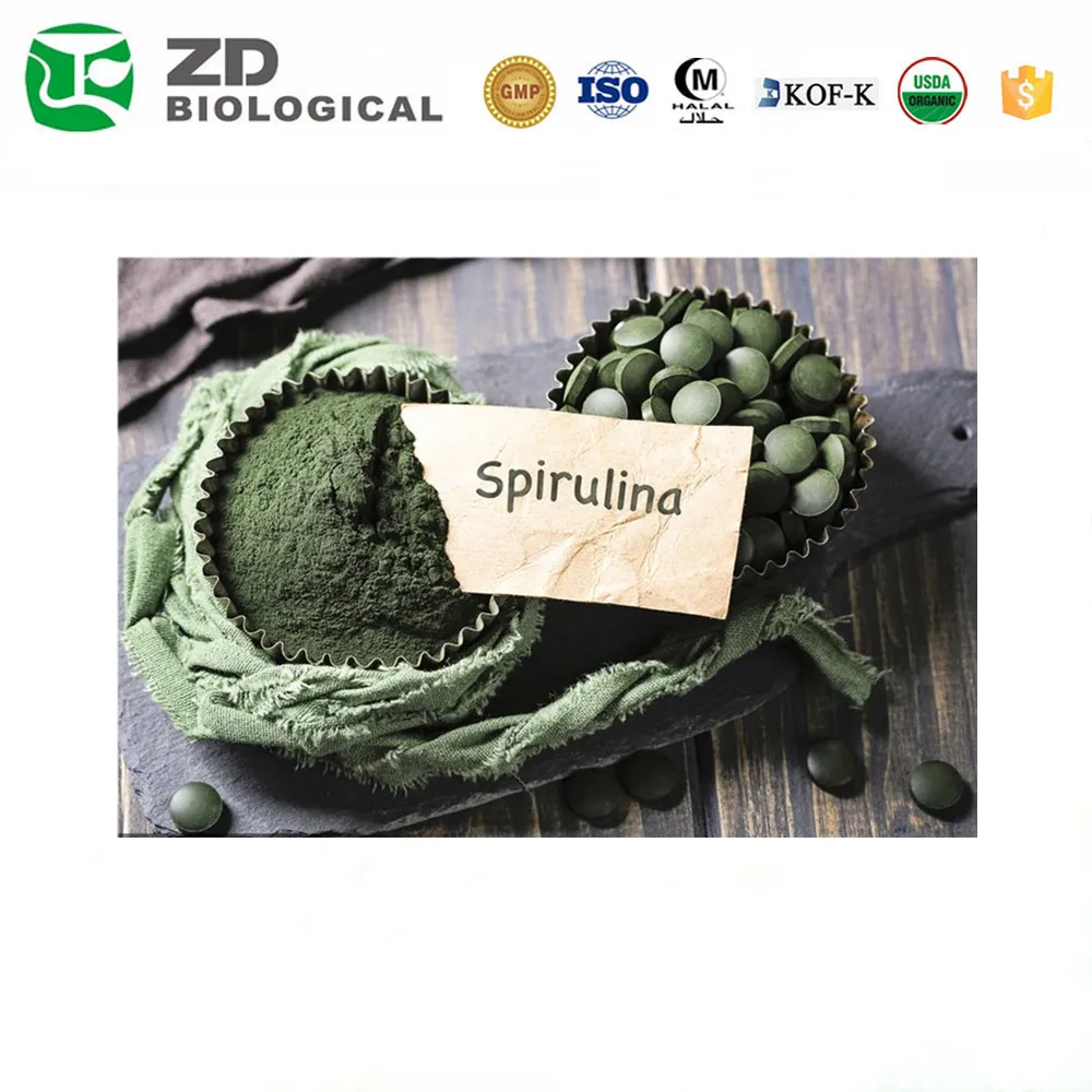 High Quality 100% Pure Organic Spirulina 65% Protein Powder Calcium Effervescent Tablets