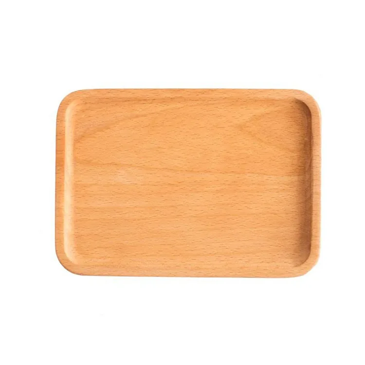 Professional customization wooden dining plates beautiful beech wood plate for home restaurants