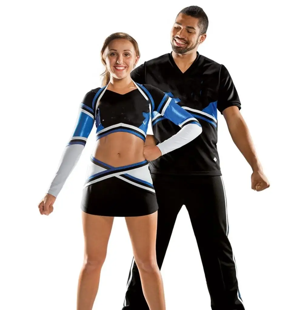 OEM custom couple cheerleader wear costume spandex for hot selling