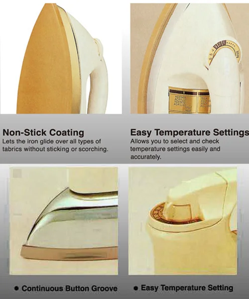 
Jackpot electric dry iron 1000W CB approved 