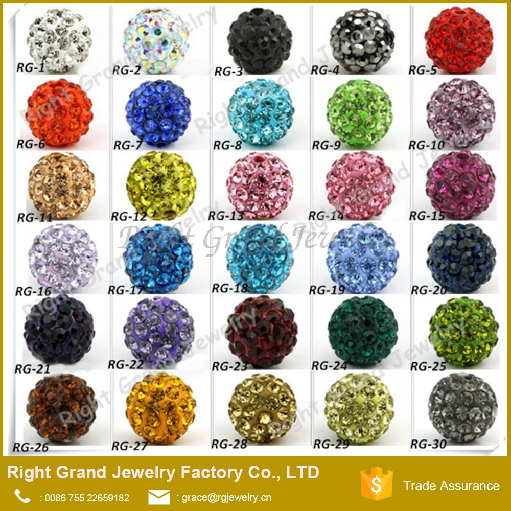 
Good Price Customized Fashion Crystal Clay Paved Loose DIY Beads Jewelry 
