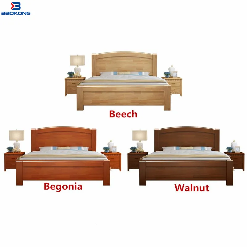 Beech Colour Dubai  Style Hotel Apartment Single Wooden Bed
