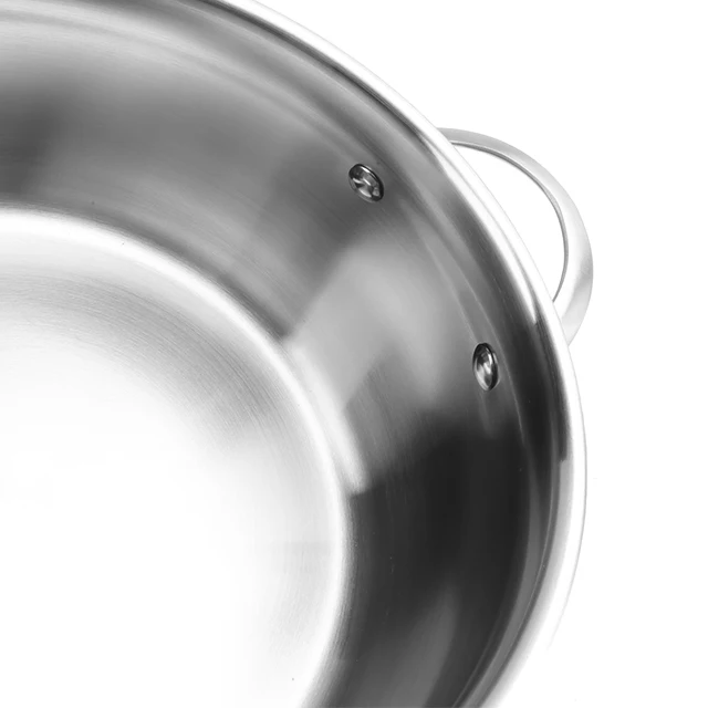 304 Stainless Steel Matte Surface 20cm Soup Pot with Glass Lid