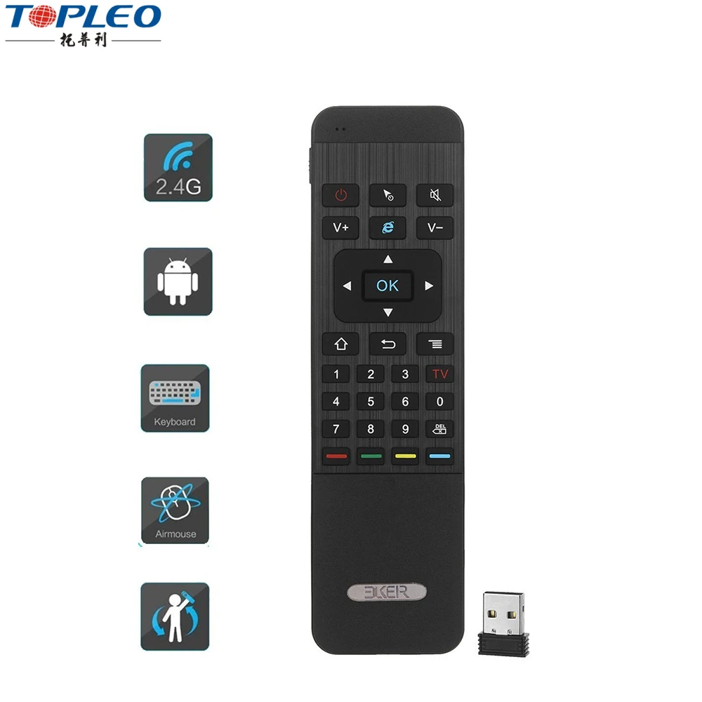 Универсальный 2.4 г master tv fly air mouse remote control для android box с воздуха мышь клавиатура подсветкой