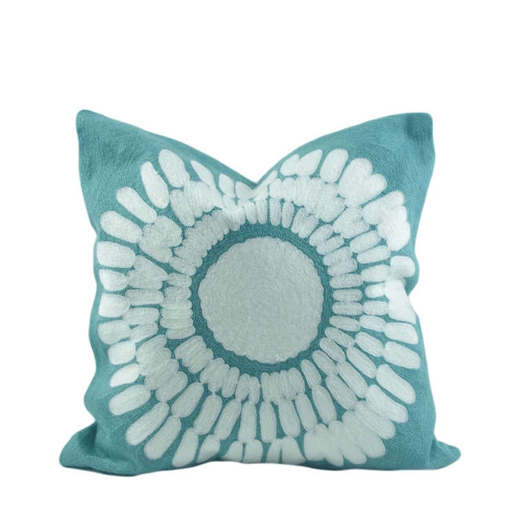 Bright Solid Color Printed Batik Home Decor Cushion Cover