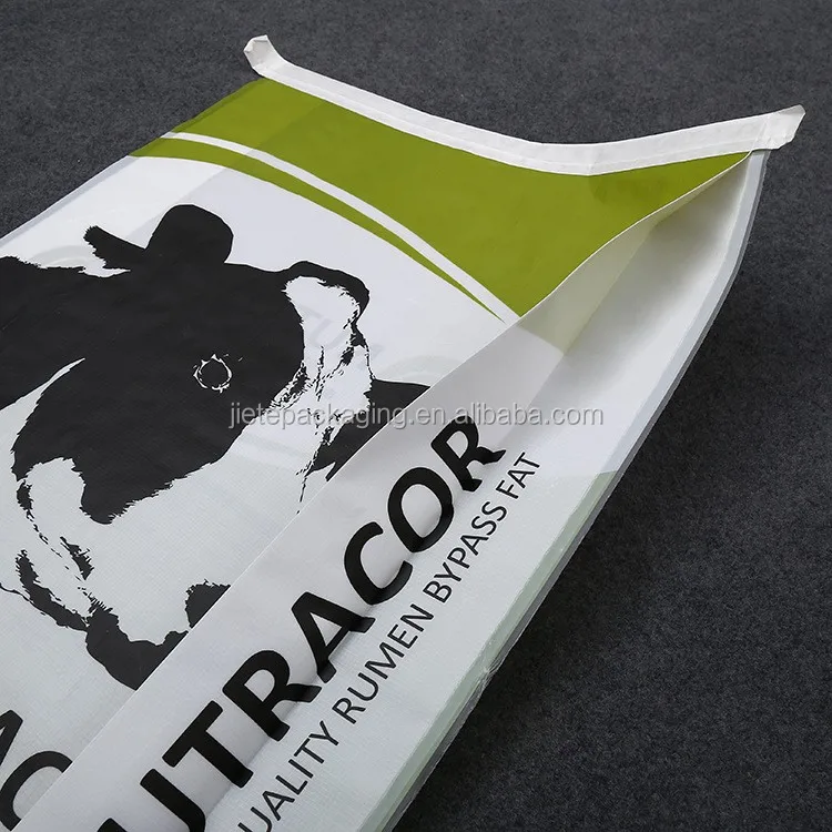 25kg 20kg plastic animal, poultry, cat feed packaging pp woven bags