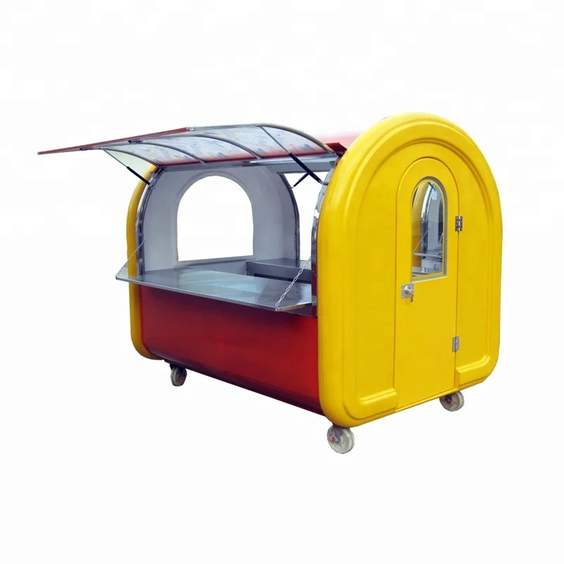 OEM Fast food vending mobile food cart, multipurpose 220cm width fast food cart