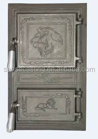 
China factory direct hot selling cast iron fireplace door 