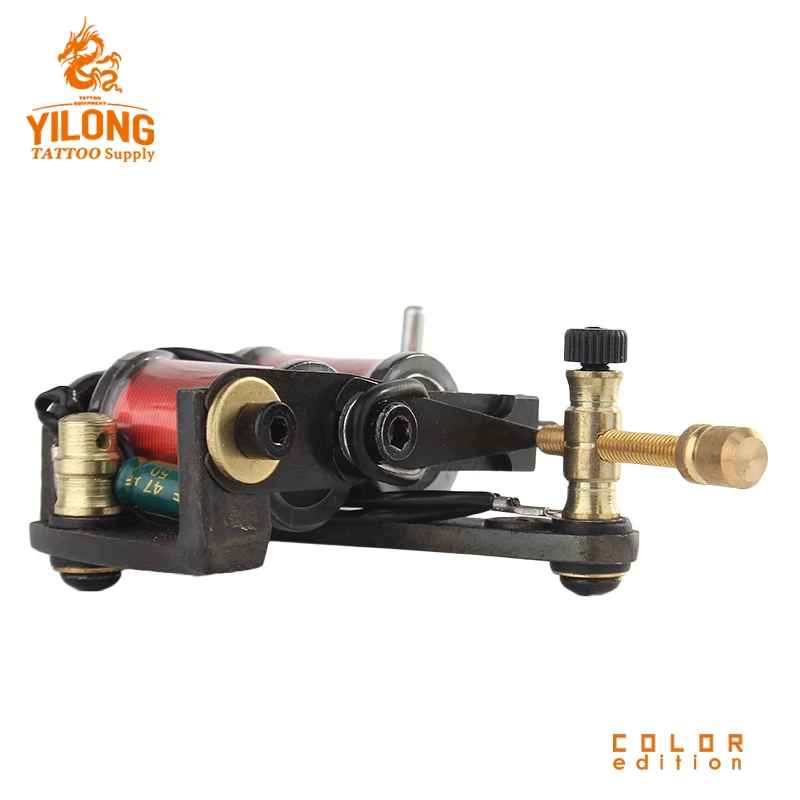 Yilong Professional Imitating Micky Coil Machine 10 Wrap Steel Iron Core Machine Coil Tattoo Machine