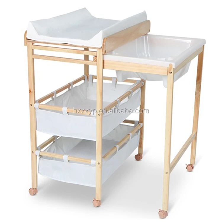 Wholesale cheap wooden baby diaper changing table