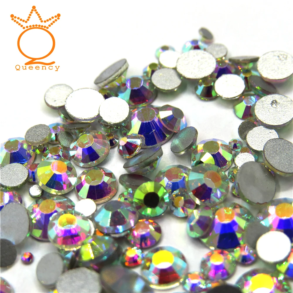 
Queency stones and crystals rhinestones for craft ss6 AB COLOR Non-hot fix crystals rhinestone 