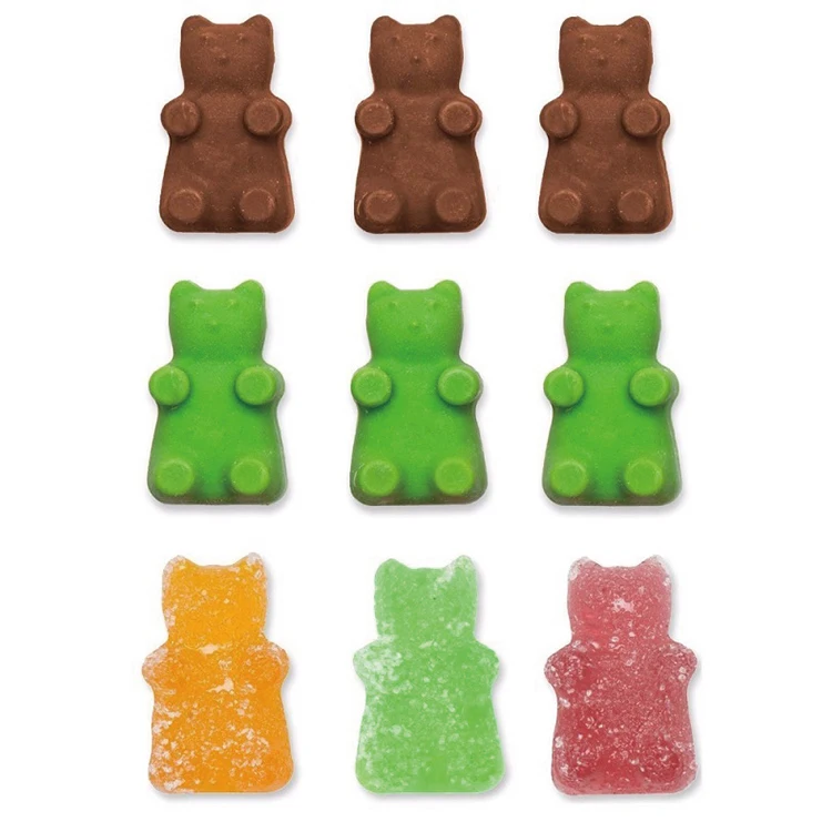 Gummy Bear Mold BPA Free Custom Silicone 50 Cavities Cake Tools Baking Silicone Rubber Moulds Opp Bag/pvc /color Box 50pcs 60g