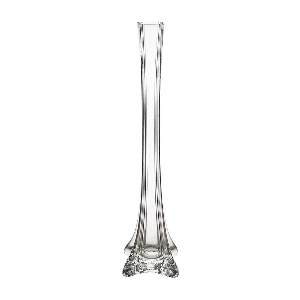wholesale glass white tall centrepiece vase