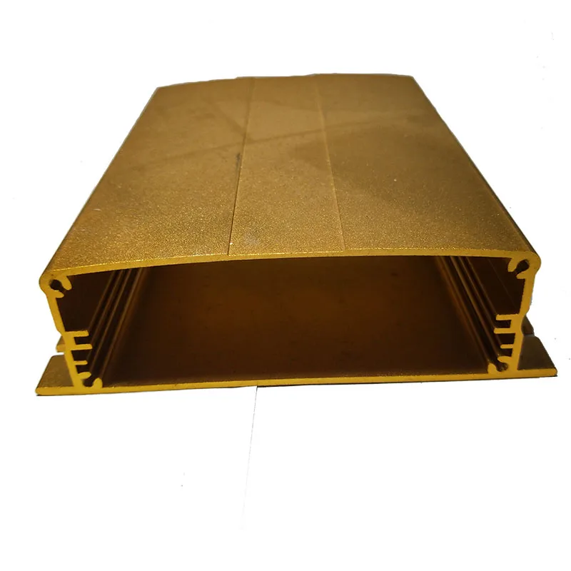 
Aluminium box profile 6063 T5 factory / Gloden anodized Customized electronic enclosure extruded aluminum manufacturer 