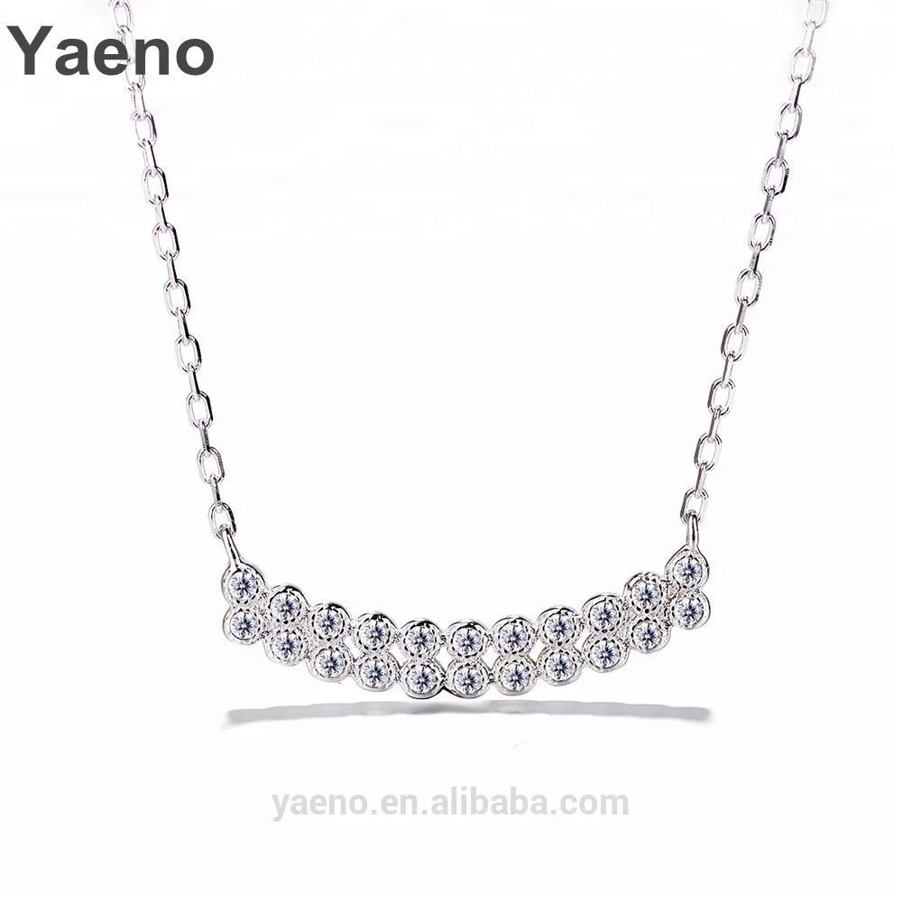 China Factory Jewelry 925 Sterling Silver Bar Necklace