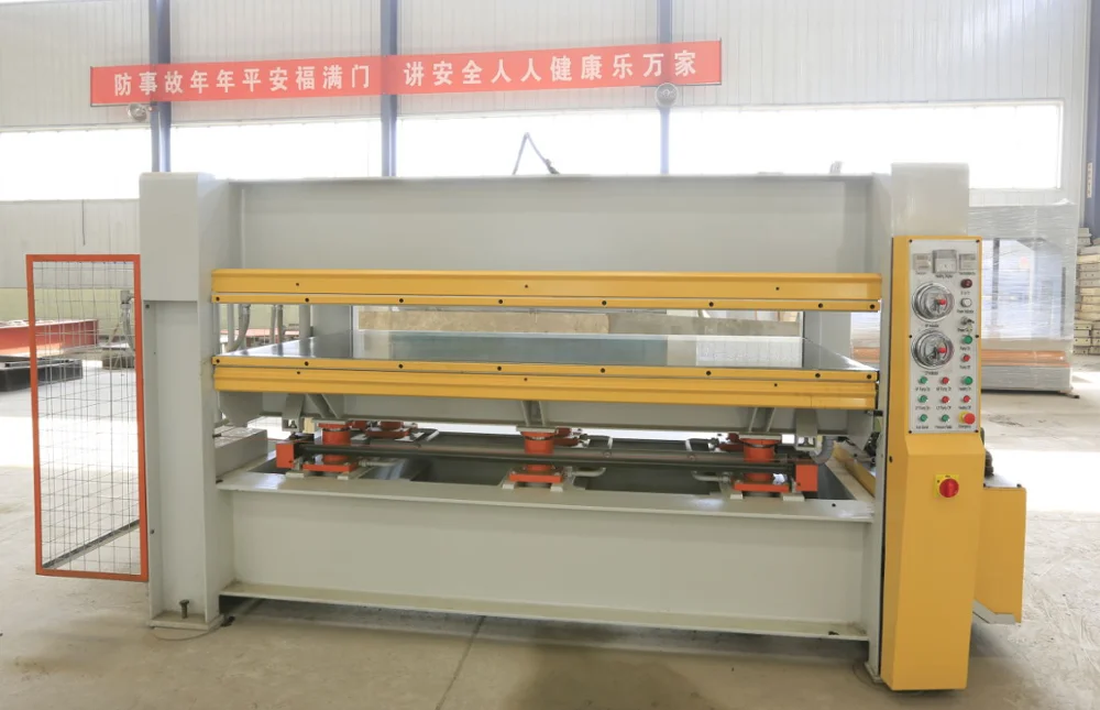 Автоматическая 100T 3 слоя средней печное топливо деревообрабатывающий станок шпон печати под давлением и температурой