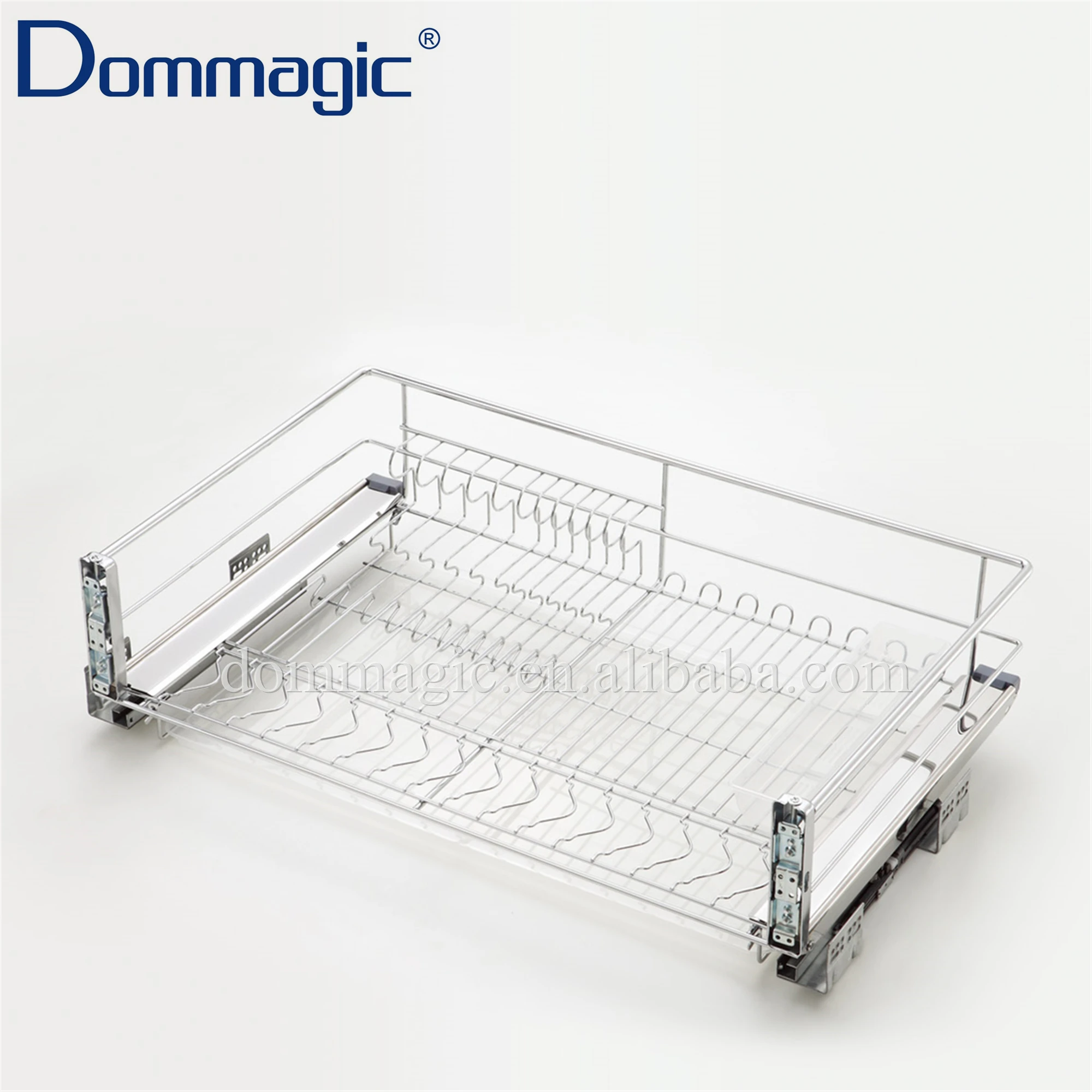 Kitchen Basket 3-side Pull Out Drawer Basket for Base Cabinet Storage
