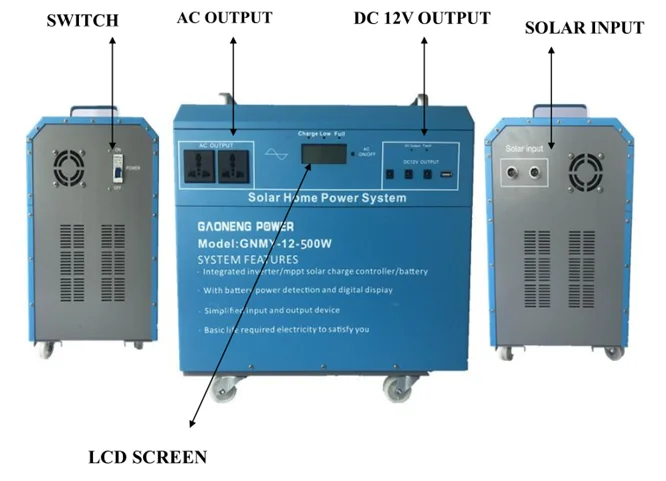 
PAYG solar home energy system kits with fan and tv 500 watt 
