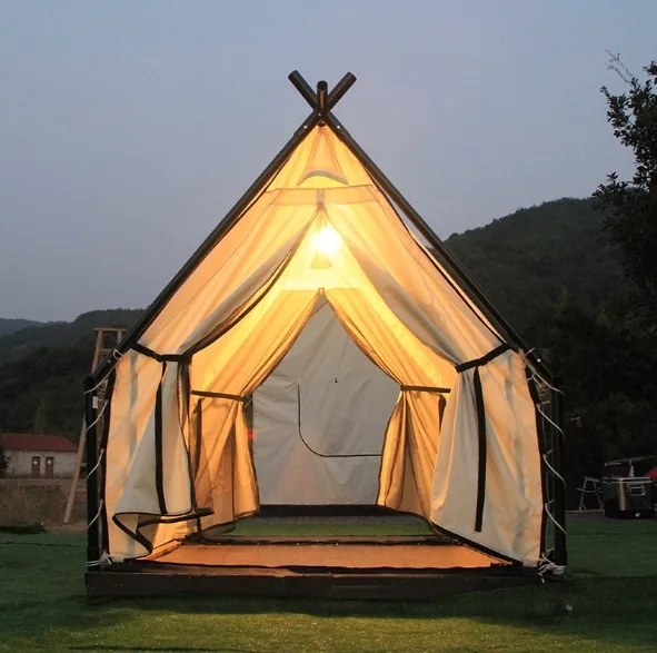 Glamping Dubai beach project mini luxury camping double Layers Single Room Luxury Hotel Permanent tent outdoor adventure tent