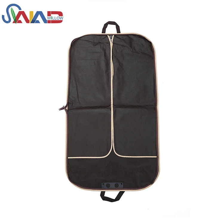 High Quality Hanging Nylon Cotton Non-Woven Foldable Suit Cover Clothes Garment Bag