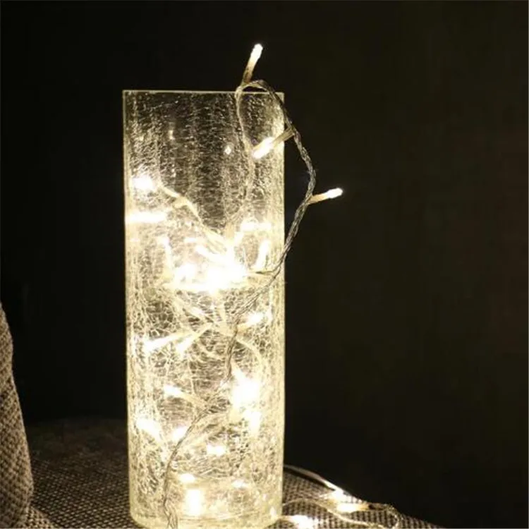 
High Quality Home Party Christmas Decoration Crackle Glass Ball Led Lights 