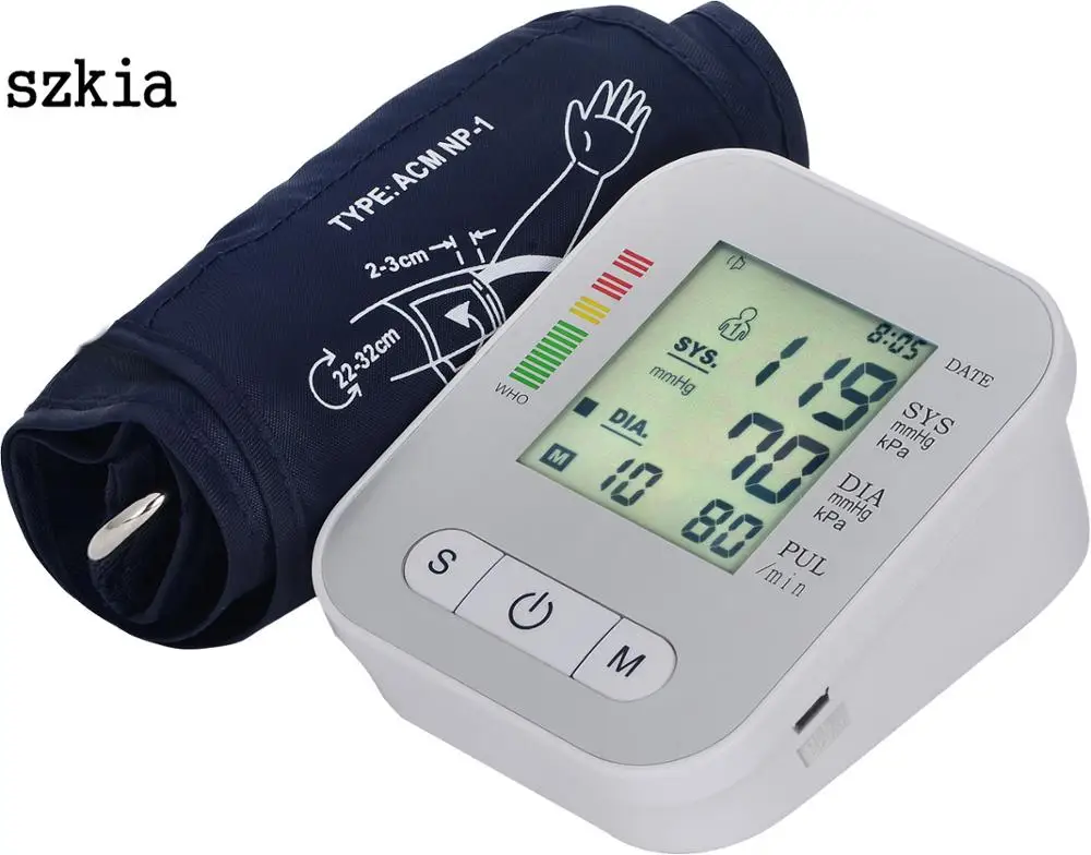 
hot sale items szkia electronic sphygmomanometer digital blood pressure monitor with voice bp monitor tensiometer digital 