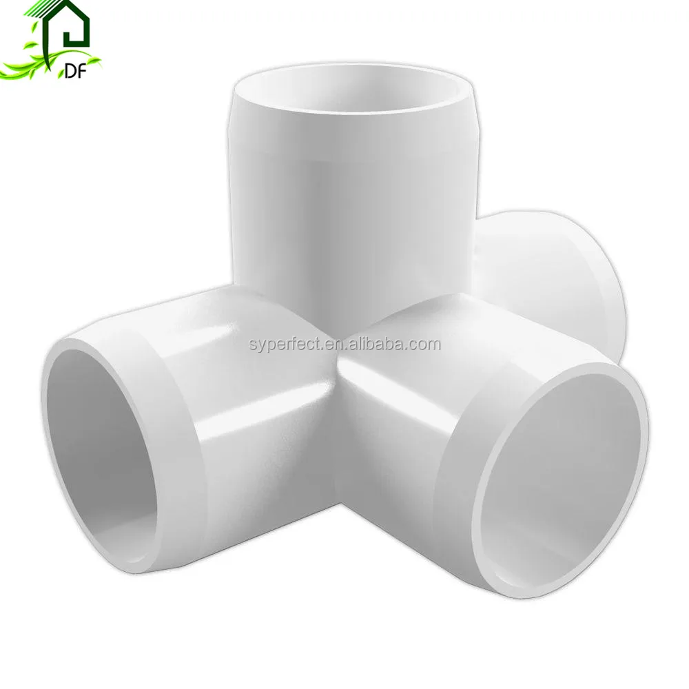 1-1/4 Sch40 1.660 Inch Plastic Injection PVC 4 Way Cross