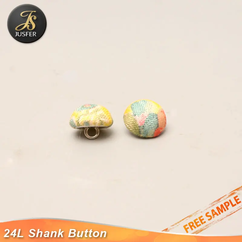 color fabric wire shank buttons with ball top