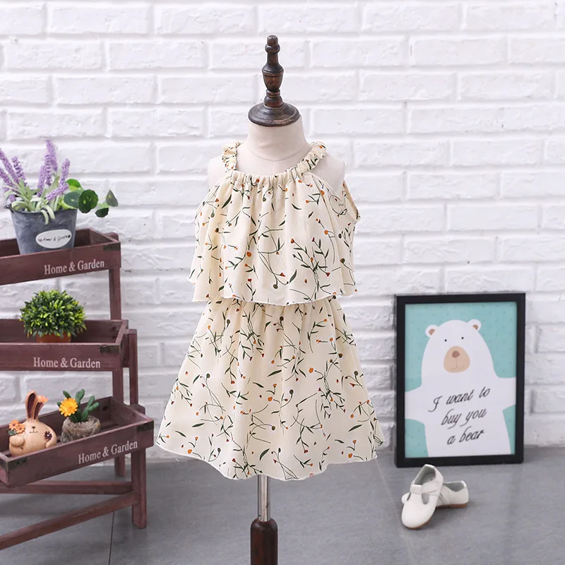Baby Girls Dress Summer 2021 Children Clothing Kids Flower Dress Chiffon Princess Costume 6 8 10 12 Years Old