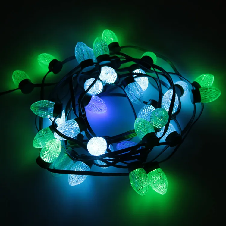 IP67 Outdoor Digital Addressable Programmable D24 RGB Bulb WS2811 WS2801 Pixel Led Christmas Lights
