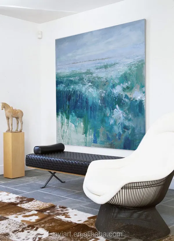 Blue ocean design handmade modern abstract seascape oil painting framed other decorative seascape paintings on canvas