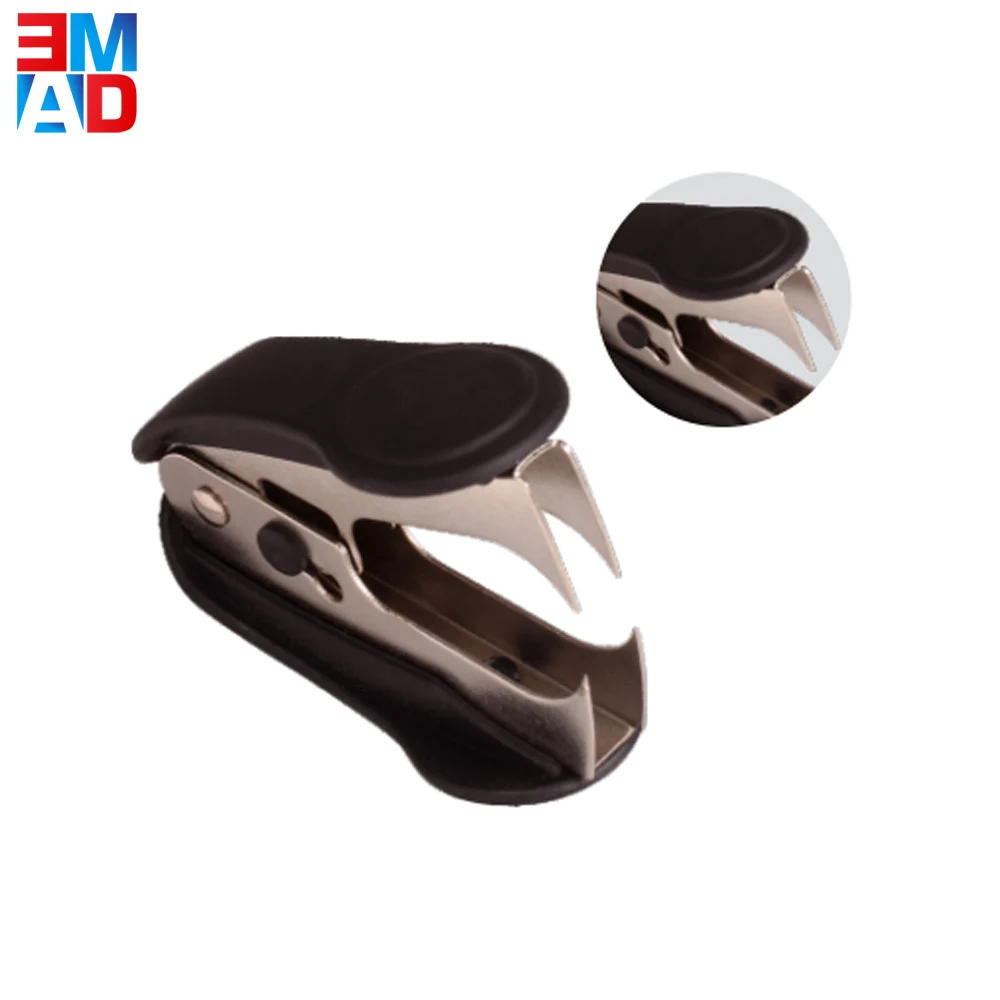 
 Недорогой Офисный пластиковый ручной мини-скоб с черными губками  