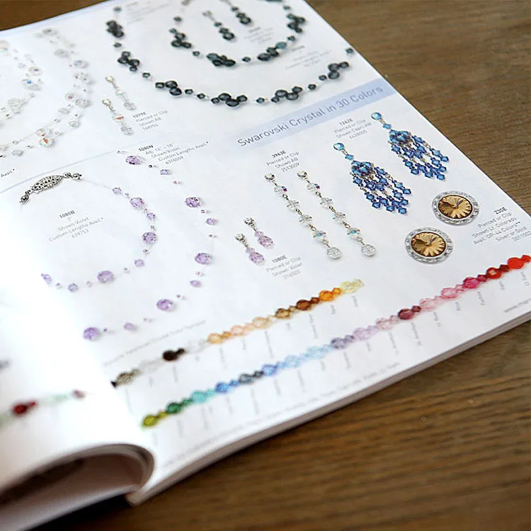 free wholesale Excellent service and professional custom CMYK printing jewelry catalog