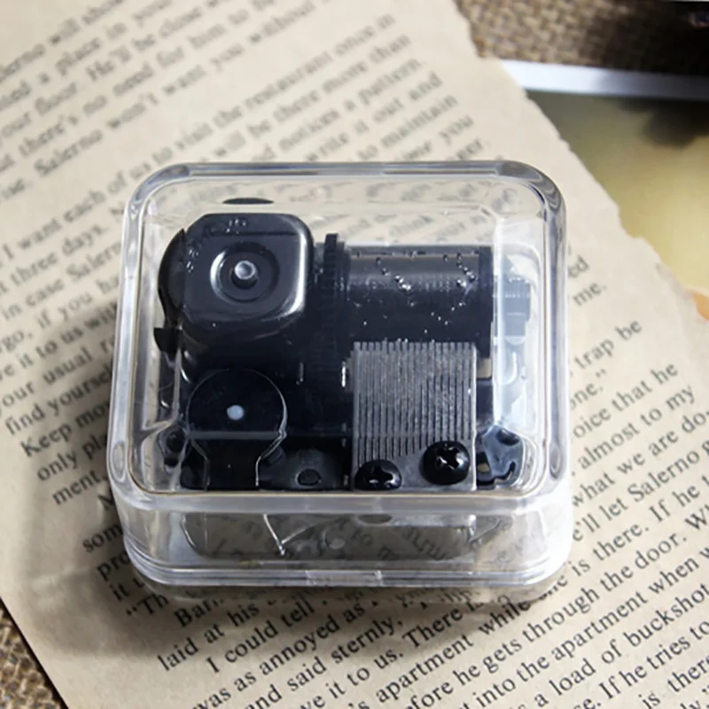 Rectangle Transparent Acrylic Wind up Music Box