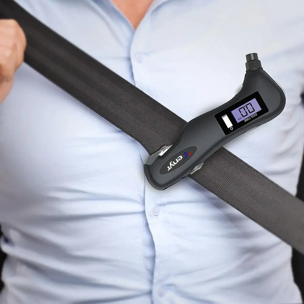 
Digital Tire Pressure Gauge 150PSI with 5 In 1 Rescue Tools of LED Flashlight Car Window Breaker Seatbelt Cutter 