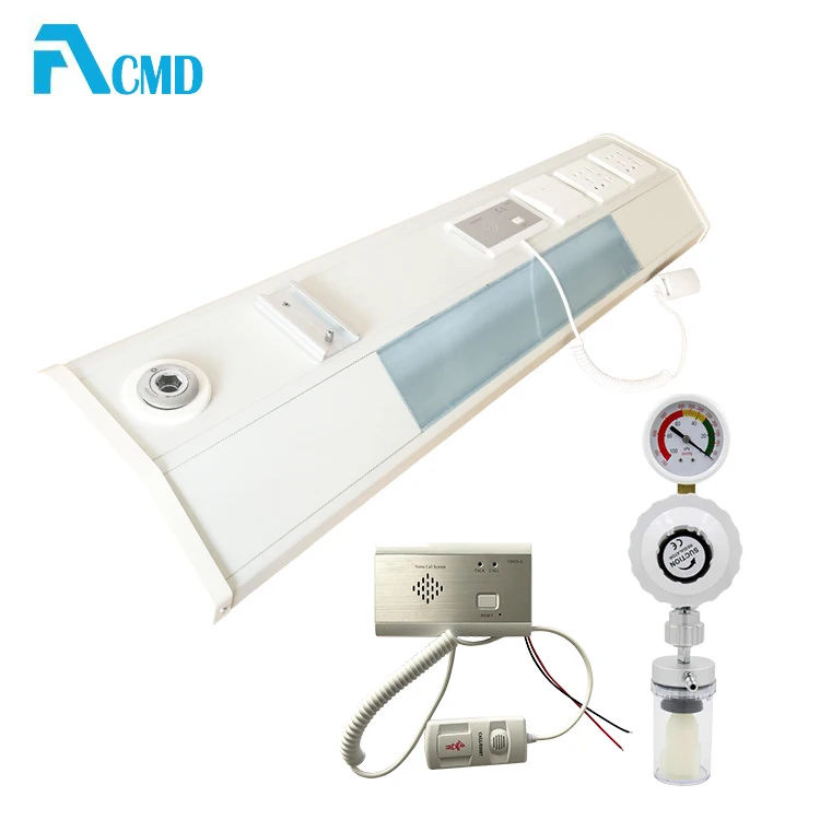 Medical Equipment Hospital Bed Head Console With Gas Outlet hospital bed head unit