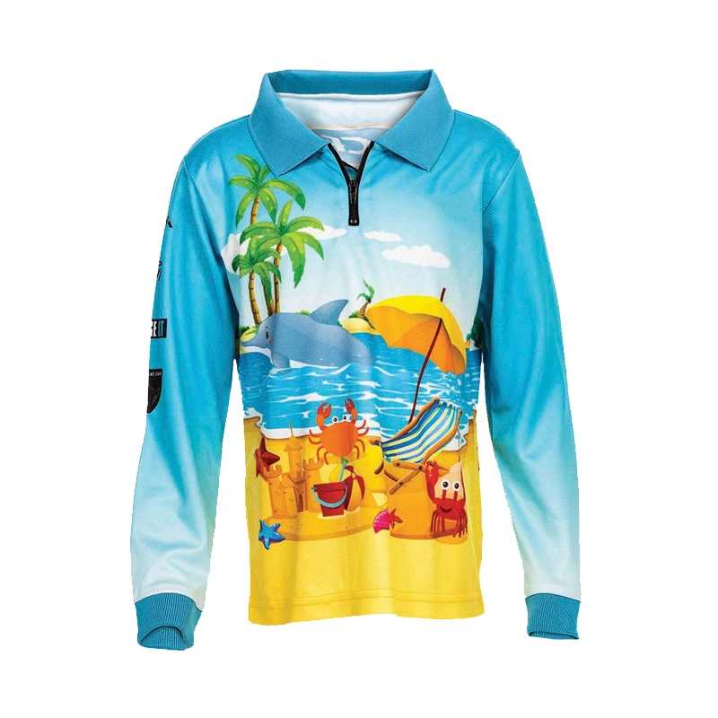 Модные Детские Джерси для рыбалки с сублимационной печатью